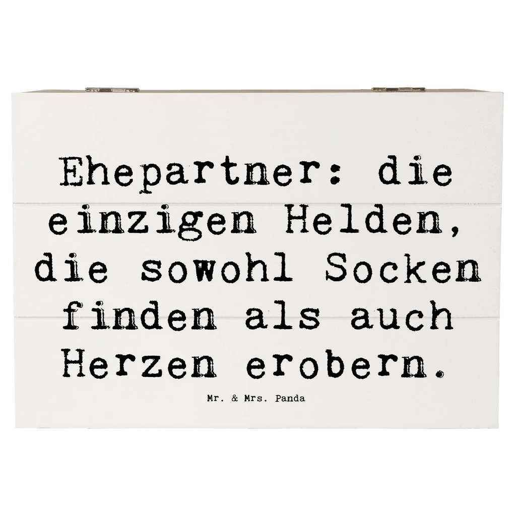 Holzkiste Spruch Ehepartner Helden Schatulle, Erinnerungsbox, Kiste, XXL, Erinnerungskiste, Truhe, Dekokiste, Schatzkiste, Geschenkdose, Aufbewahrungsbox, Holzkiste, Geschenkbox, Familie, Vatertag, Muttertag, Bruder, Schwester, Mama, Papa, Oma, Opa