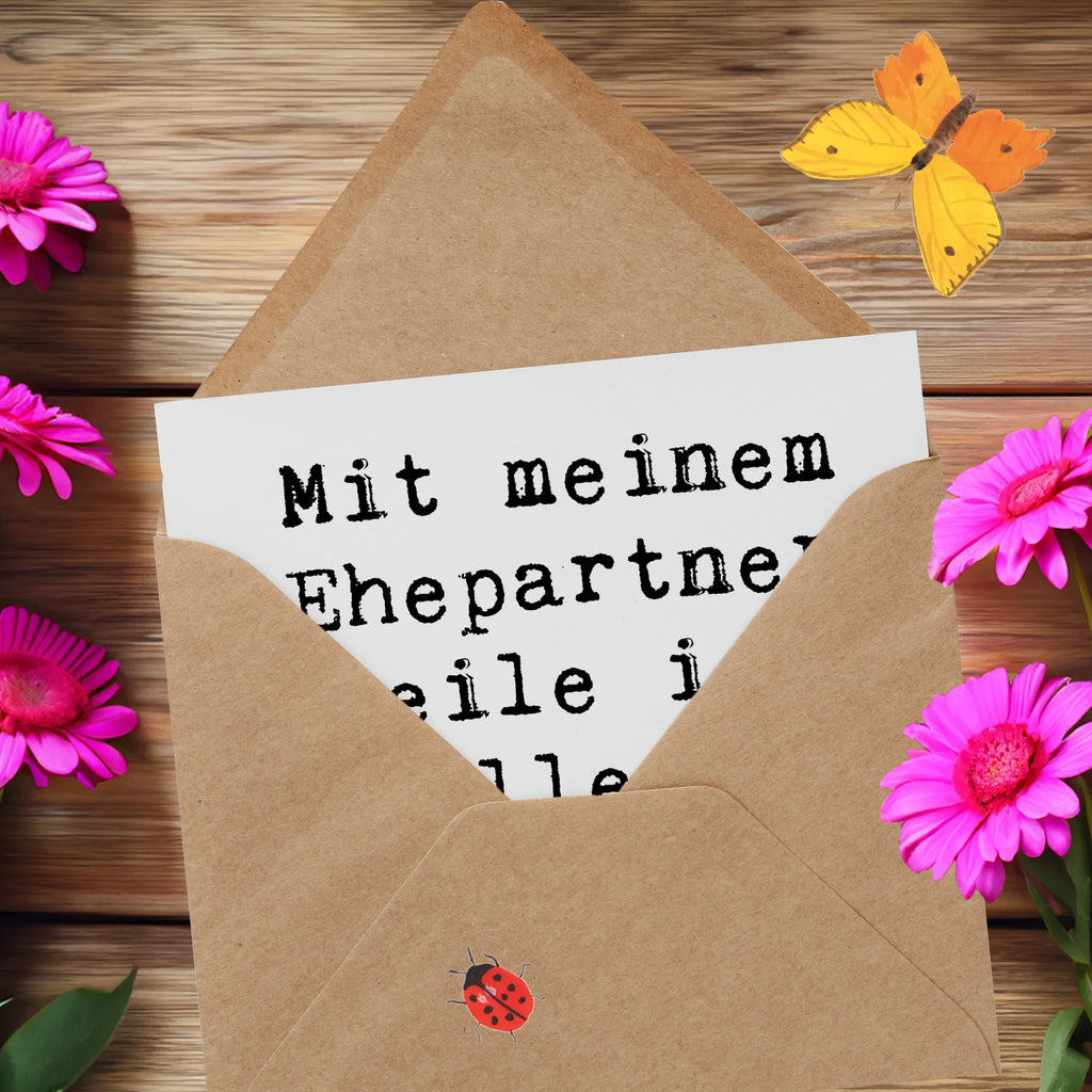 Deluxe Karte Spruch Ehepartner Dessert Hochwertige Klappkarte, Karte, Grußkarte, Glückwunschkarte, Klappkarte, Einladungskarte, Hochwertige Grußkarte, Hochzeitskarte, Geburtstagskarte, Familie, Vatertag, Muttertag, Bruder, Schwester, Mama, Papa, Oma, Opa