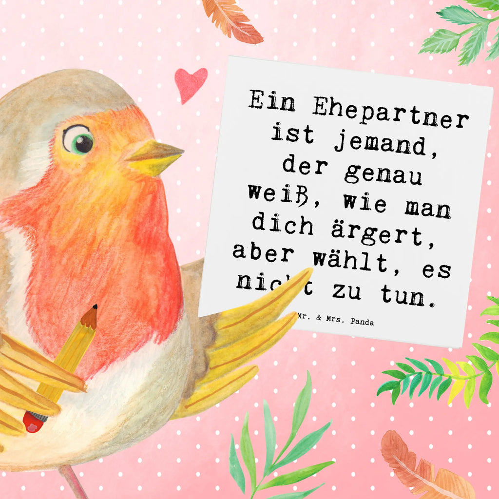 Deluxe Card Saying Ein Ehepartner ist jemand, der genau weiß, wie man dich ärgert, aber wählt, es nicht zu tun. Karte, Hochzeitskarte, Glückwunschkarte, Klappkarte, Geburtstagskarte, Hochwertige Klappkarte, Hochwertige Grußkarte, Einladungskarte, Grußkarte, Familie, Vatertag, Muttertag, Bruder, Schwester, Mama, Papa, Oma, Opa