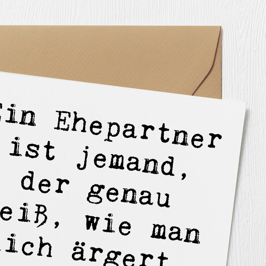 Deluxe Card Saying Ein Ehepartner ist jemand, der genau weiß, wie man dich ärgert, aber wählt, es nicht zu tun. Karte, Hochzeitskarte, Glückwunschkarte, Klappkarte, Geburtstagskarte, Hochwertige Klappkarte, Hochwertige Grußkarte, Einladungskarte, Grußkarte, Familie, Vatertag, Muttertag, Bruder, Schwester, Mama, Papa, Oma, Opa