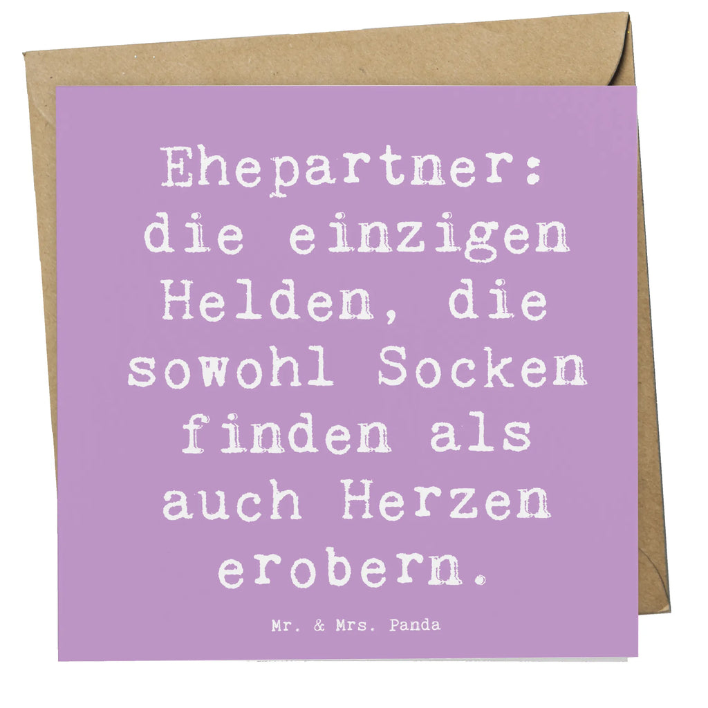 Deluxe Karte Spruch Ehepartner Helden Hochwertige Klappkarte, Glückwunschkarte, Hochwertige Grußkarte, Hochzeitskarte, Geburtstagskarte, Karte, Einladungskarte, Klappkarte, Grußkarte, Familie, Vatertag, Muttertag, Bruder, Schwester, Mama, Papa, Oma, Opa