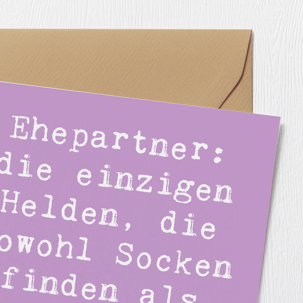 Deluxe Karte Spruch Ehepartner Helden Hochwertige Klappkarte, Glückwunschkarte, Hochwertige Grußkarte, Hochzeitskarte, Geburtstagskarte, Karte, Einladungskarte, Klappkarte, Grußkarte, Familie, Vatertag, Muttertag, Bruder, Schwester, Mama, Papa, Oma, Opa