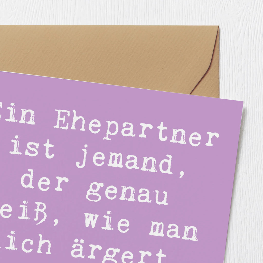 Deluxe Card Saying Ein Ehepartner ist jemand, der genau weiß, wie man dich ärgert, aber wählt, es nicht zu tun. Karte, Hochzeitskarte, Glückwunschkarte, Klappkarte, Geburtstagskarte, Hochwertige Klappkarte, Hochwertige Grußkarte, Einladungskarte, Grußkarte, Familie, Vatertag, Muttertag, Bruder, Schwester, Mama, Papa, Oma, Opa