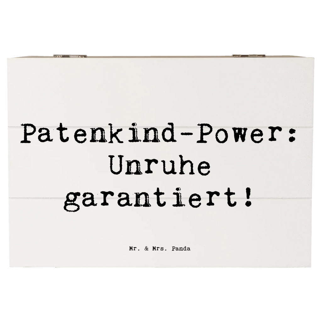 Holzkiste Spruch Patenkind Power Geschenkdose, XXL, Schatulle, Schatzkiste, Geschenkbox, Erinnerungsbox, Aufbewahrungsbox, Dekokiste, Truhe, Kiste, Erinnerungskiste, Holzkiste, Familie, Vatertag, Muttertag, Bruder, Schwester, Mama, Papa, Oma, Opa
