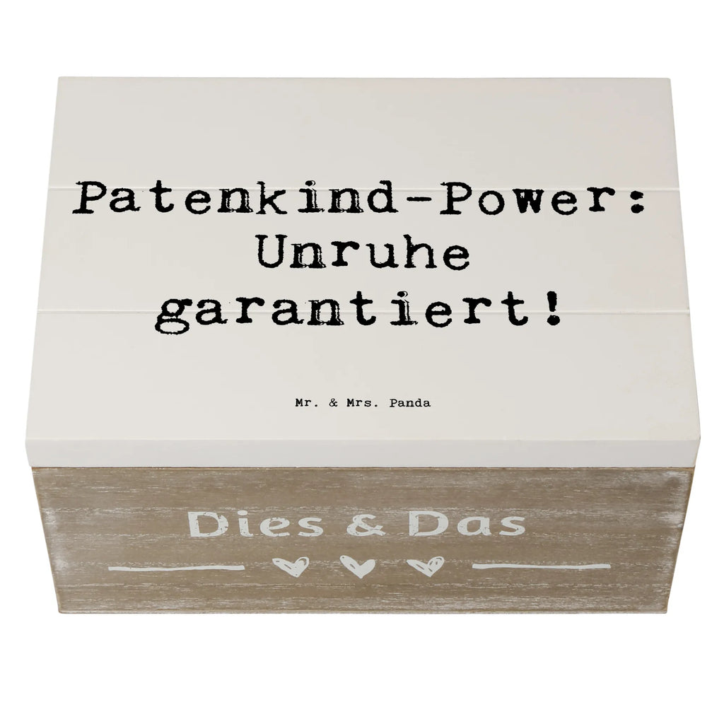 Holzkiste Spruch Patenkind Power Geschenkdose, XXL, Schatulle, Schatzkiste, Geschenkbox, Erinnerungsbox, Aufbewahrungsbox, Dekokiste, Truhe, Kiste, Erinnerungskiste, Holzkiste, Familie, Vatertag, Muttertag, Bruder, Schwester, Mama, Papa, Oma, Opa