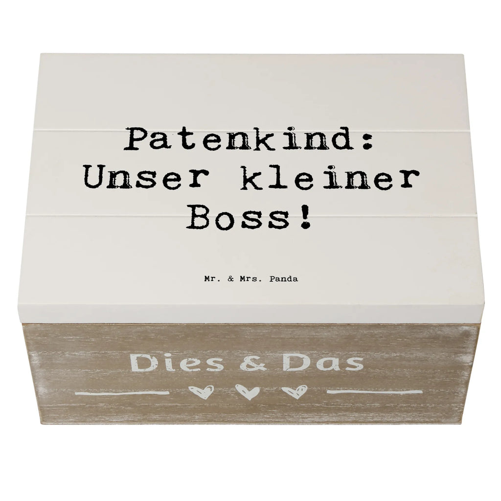 Holzkiste Spruch Patenkind Boss Aufbewahrungsbox, Kiste, Schatulle, Schatzkiste, Geschenkdose, Truhe, Holzkiste, Erinnerungskiste, XXL, Dekokiste, Geschenkbox, Erinnerungsbox, Familie, Vatertag, Muttertag, Bruder, Schwester, Mama, Papa, Oma, Opa