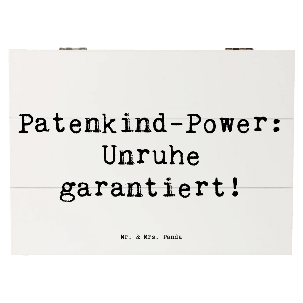 Holzkiste Spruch Patenkind Power Geschenkdose, XXL, Schatulle, Schatzkiste, Geschenkbox, Erinnerungsbox, Aufbewahrungsbox, Dekokiste, Truhe, Kiste, Erinnerungskiste, Holzkiste, Familie, Vatertag, Muttertag, Bruder, Schwester, Mama, Papa, Oma, Opa