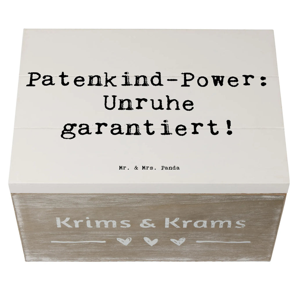 Holzkiste Spruch Patenkind Power Geschenkdose, XXL, Schatulle, Schatzkiste, Geschenkbox, Erinnerungsbox, Aufbewahrungsbox, Dekokiste, Truhe, Kiste, Erinnerungskiste, Holzkiste, Familie, Vatertag, Muttertag, Bruder, Schwester, Mama, Papa, Oma, Opa