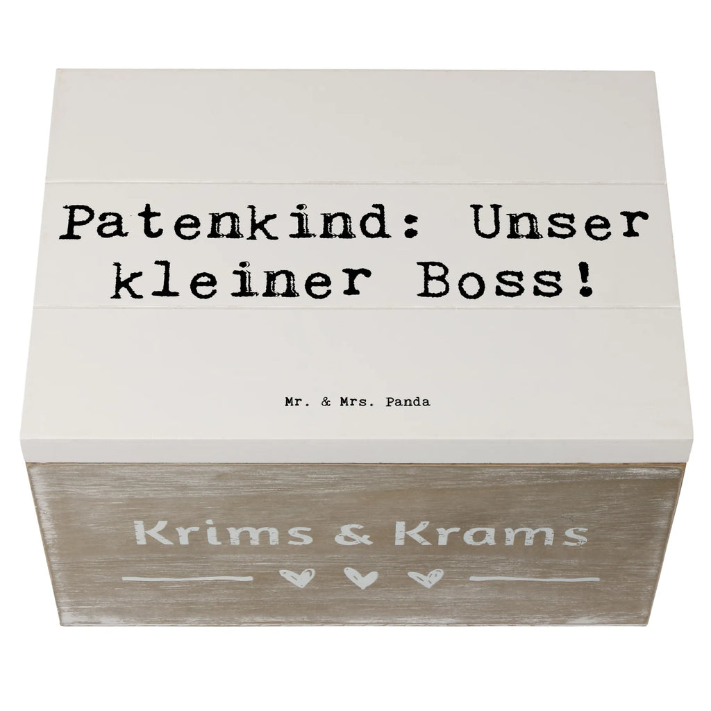 Holzkiste Spruch Patenkind Boss Aufbewahrungsbox, Kiste, Schatulle, Schatzkiste, Geschenkdose, Truhe, Holzkiste, Erinnerungskiste, XXL, Dekokiste, Geschenkbox, Erinnerungsbox, Familie, Vatertag, Muttertag, Bruder, Schwester, Mama, Papa, Oma, Opa