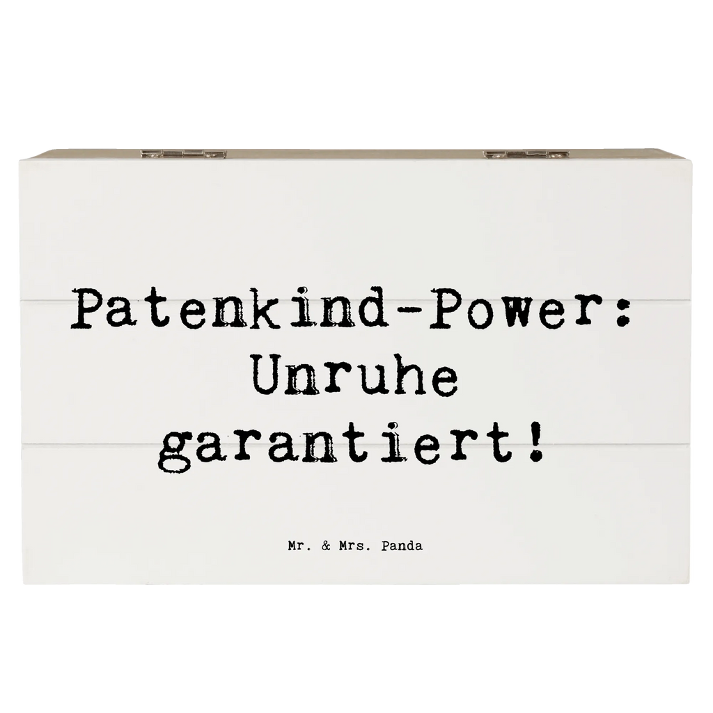 Holzkiste Spruch Patenkind Power Geschenkdose, XXL, Schatulle, Schatzkiste, Geschenkbox, Erinnerungsbox, Aufbewahrungsbox, Dekokiste, Truhe, Kiste, Erinnerungskiste, Holzkiste, Familie, Vatertag, Muttertag, Bruder, Schwester, Mama, Papa, Oma, Opa