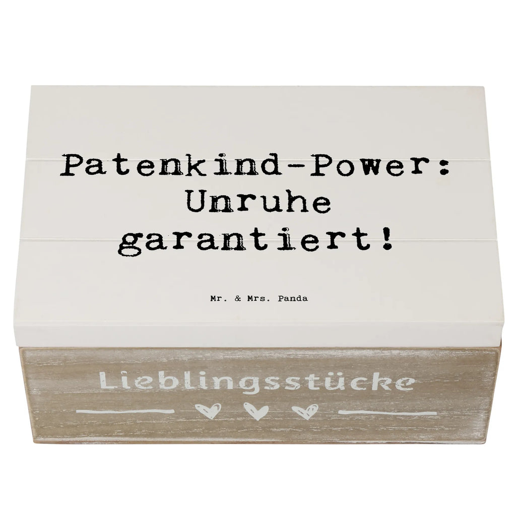 Holzkiste Spruch Patenkind Power Geschenkdose, XXL, Schatulle, Schatzkiste, Geschenkbox, Erinnerungsbox, Aufbewahrungsbox, Dekokiste, Truhe, Kiste, Erinnerungskiste, Holzkiste, Familie, Vatertag, Muttertag, Bruder, Schwester, Mama, Papa, Oma, Opa