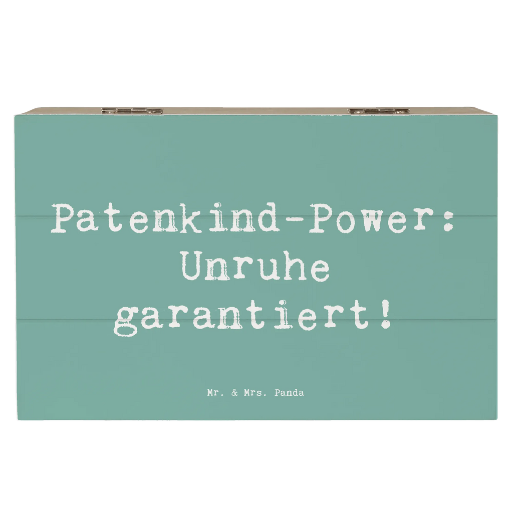 Holzkiste Spruch Patenkind Power Geschenkdose, XXL, Schatulle, Schatzkiste, Geschenkbox, Erinnerungsbox, Aufbewahrungsbox, Dekokiste, Truhe, Kiste, Erinnerungskiste, Holzkiste, Familie, Vatertag, Muttertag, Bruder, Schwester, Mama, Papa, Oma, Opa