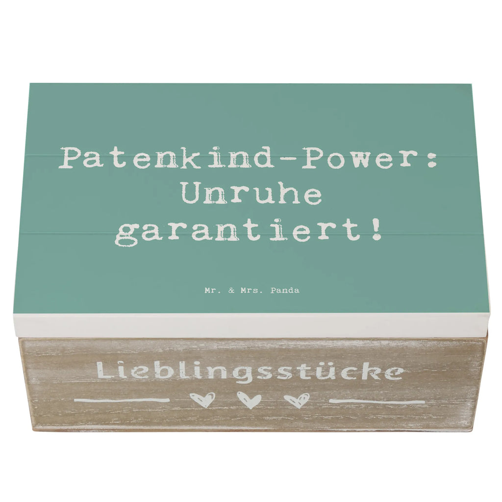 Holzkiste Spruch Patenkind Power Geschenkdose, XXL, Schatulle, Schatzkiste, Geschenkbox, Erinnerungsbox, Aufbewahrungsbox, Dekokiste, Truhe, Kiste, Erinnerungskiste, Holzkiste, Familie, Vatertag, Muttertag, Bruder, Schwester, Mama, Papa, Oma, Opa