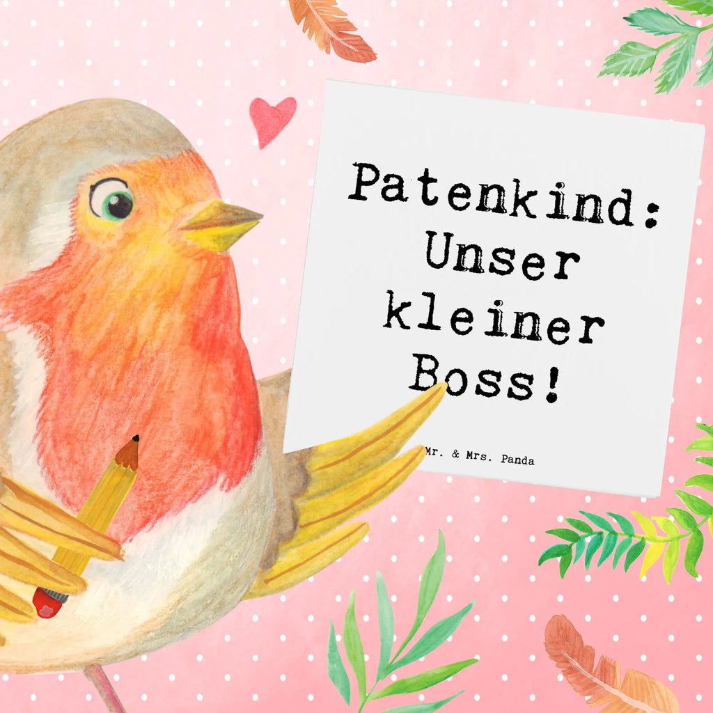 Deluxe Karte Spruch Patenkind Boss Hochwertige Grußkarte, Glückwunschkarte, Karte, Geburtstagskarte, Hochwertige Klappkarte, Einladungskarte, Grußkarte, Klappkarte, Hochzeitskarte, Familie, Vatertag, Muttertag, Bruder, Schwester, Mama, Papa, Oma, Opa