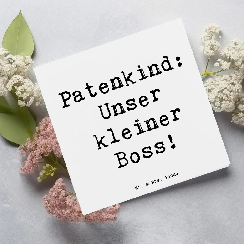 Deluxe Karte Spruch Patenkind Boss Hochwertige Grußkarte, Glückwunschkarte, Karte, Geburtstagskarte, Hochwertige Klappkarte, Einladungskarte, Grußkarte, Klappkarte, Hochzeitskarte, Familie, Vatertag, Muttertag, Bruder, Schwester, Mama, Papa, Oma, Opa