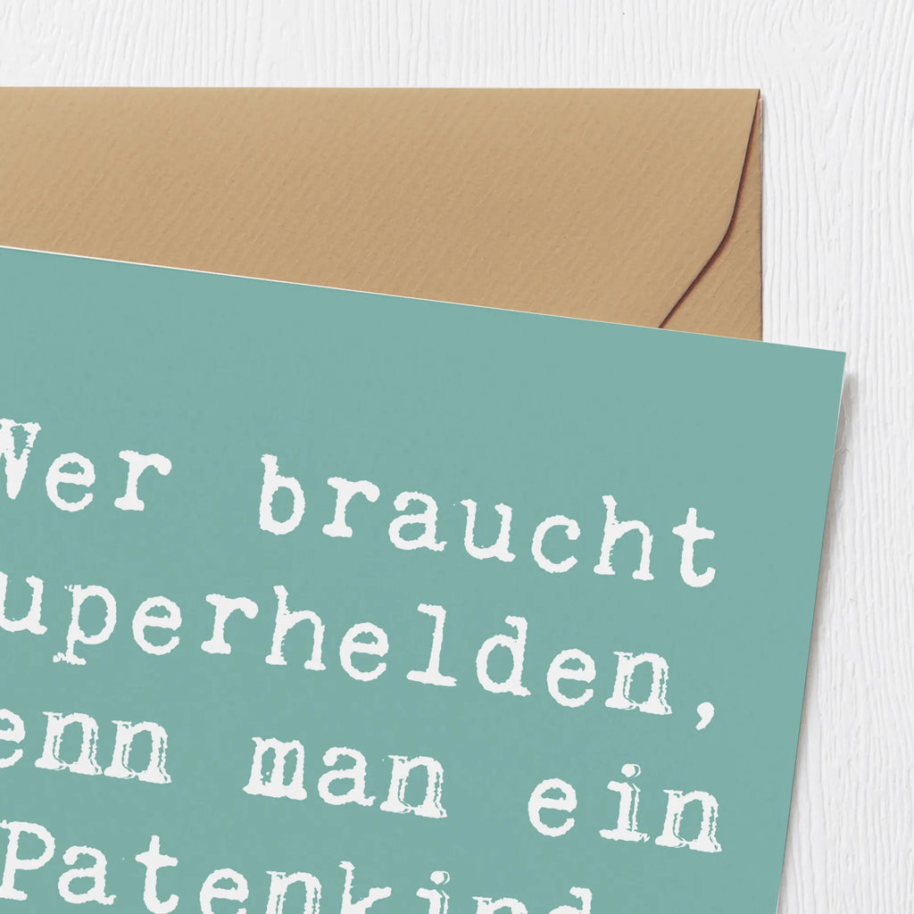 Deluxe Karte Spruch Patenkind Wunder Einladungskarte, Hochwertige Klappkarte, Karte, Grußkarte, Klappkarte, Geburtstagskarte, Glückwunschkarte, Hochwertige Grußkarte, Hochzeitskarte, Familie, Vatertag, Muttertag, Bruder, Schwester, Mama, Papa, Oma, Opa