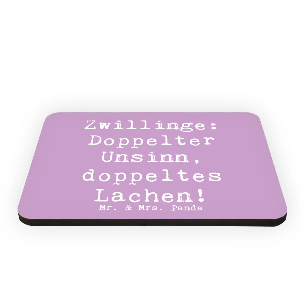 Magnet Saying Zwillinge: Doppelter Unsinn, doppeltes Lachen! Kühlschrankmagnet, Pinnwandmagnet, Souvenir Magnet, Motivmagnete, Dekomagnet, Whiteboard Magnet, Notiz Magnet, Kühlschrank Dekoration, Familie, Vatertag, Muttertag, Bruder, Schwester, Mama, Papa, Oma, Opa