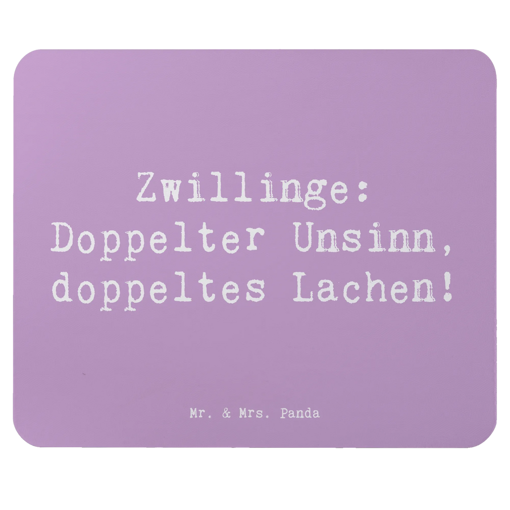Mouse mat Saying Zwillinge: Doppelter Unsinn, doppeltes Lachen! Mousepad, Computer zubehör, Büroausstattung, PC Zubehör, Arbeitszimmer, Mauspad, Einzigartiges Mauspad, Designer Mauspad, Mausunterlage, Mauspad Büro, Familie, Vatertag, Muttertag, Bruder, Schwester, Mama, Papa, Oma, Opa