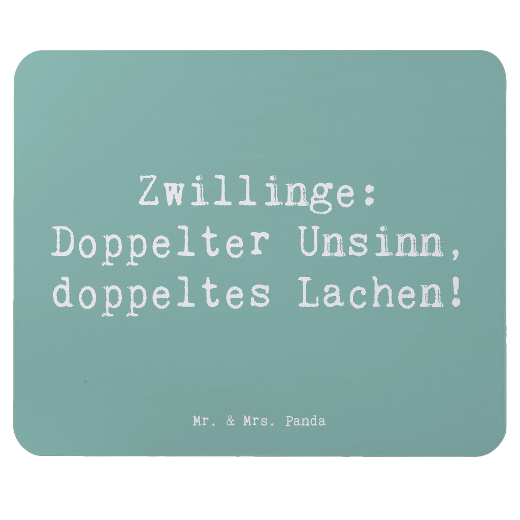 Mouse mat Saying Zwillinge: Doppelter Unsinn, doppeltes Lachen! Mousepad, Computer zubehör, Büroausstattung, PC Zubehör, Arbeitszimmer, Mauspad, Einzigartiges Mauspad, Designer Mauspad, Mausunterlage, Mauspad Büro, Familie, Vatertag, Muttertag, Bruder, Schwester, Mama, Papa, Oma, Opa