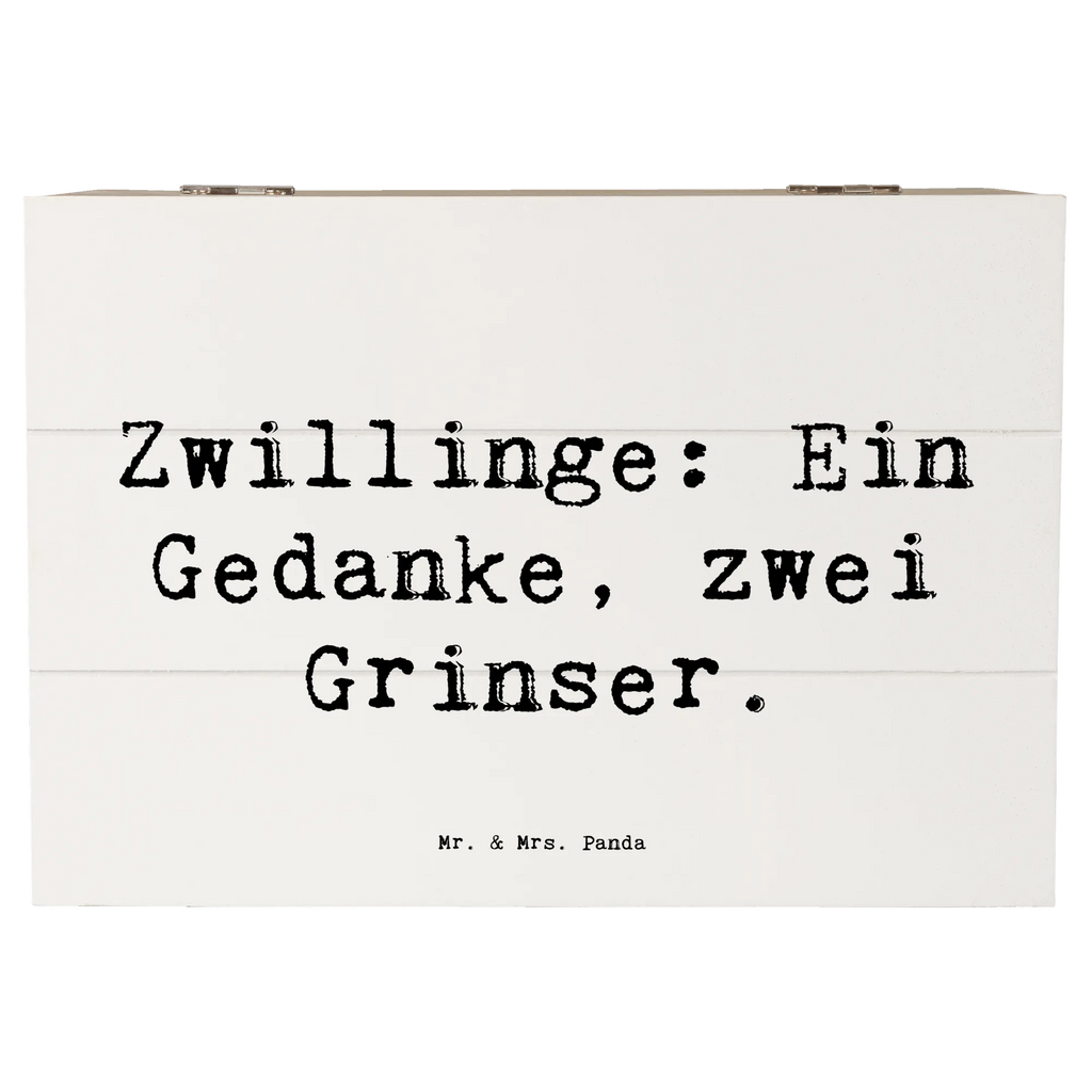 Holzkiste Spruch Zwillingsgeschwister Grinser Geschenkdose, Erinnerungsbox, Holzkiste, Schatzkiste, Geschenkbox, Aufbewahrungsbox, Schatulle, Erinnerungskiste, XXL, Kiste, Dekokiste, Truhe, Familie, Vatertag, Muttertag, Bruder, Schwester, Mama, Papa, Oma, Opa
