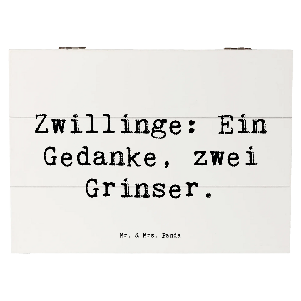 Holzkiste Spruch Zwillingsgeschwister Grinser Geschenkdose, Erinnerungsbox, Holzkiste, Schatzkiste, Geschenkbox, Aufbewahrungsbox, Schatulle, Erinnerungskiste, XXL, Kiste, Dekokiste, Truhe, Familie, Vatertag, Muttertag, Bruder, Schwester, Mama, Papa, Oma, Opa