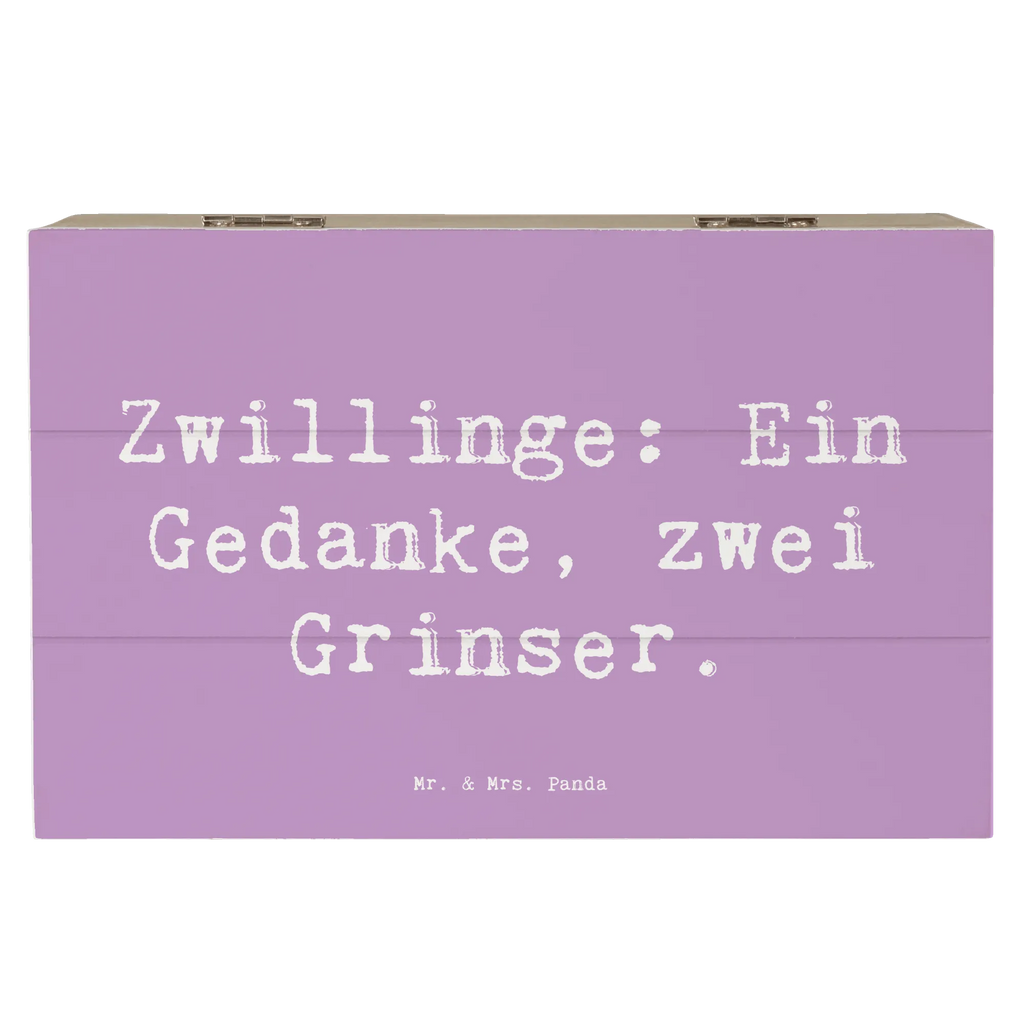 Holzkiste Spruch Zwillingsgeschwister Grinser Geschenkdose, Erinnerungsbox, Holzkiste, Schatzkiste, Geschenkbox, Aufbewahrungsbox, Schatulle, Erinnerungskiste, XXL, Kiste, Dekokiste, Truhe, Familie, Vatertag, Muttertag, Bruder, Schwester, Mama, Papa, Oma, Opa