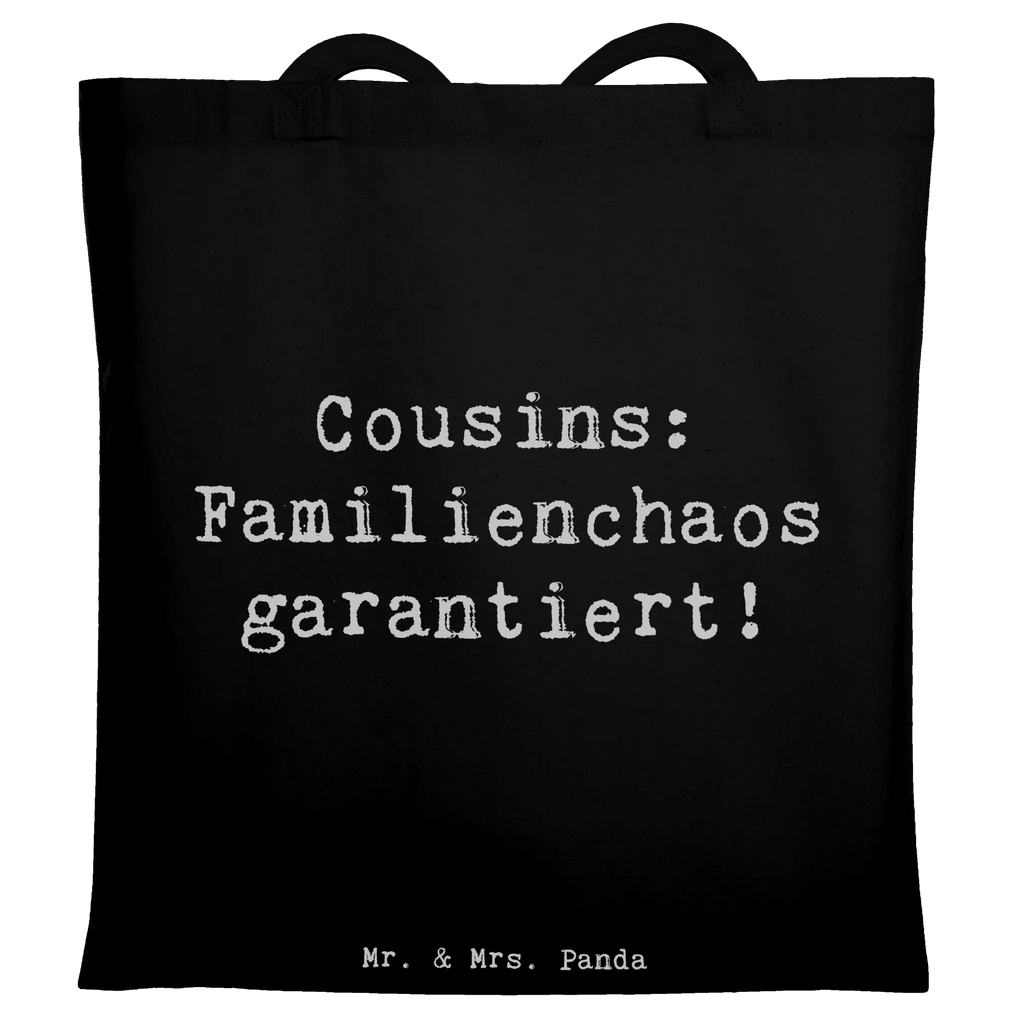 Tote bag Saying Cousins: Familienchaos garantiert! Stoffbeutel, Einkaufstüte, Jutebeutel, Tragetasche, Strandtasche, Jutetasche, Badetasche, Laptoptasche, Beuteltasche, Tasche, Schultertasche, Umhängetasche, Einkaufstasche, Stofftasche, Shopper, Beutel, Familie, Vatertag, Muttertag, Bruder, Schwester, Mama, Papa, Oma, Opa