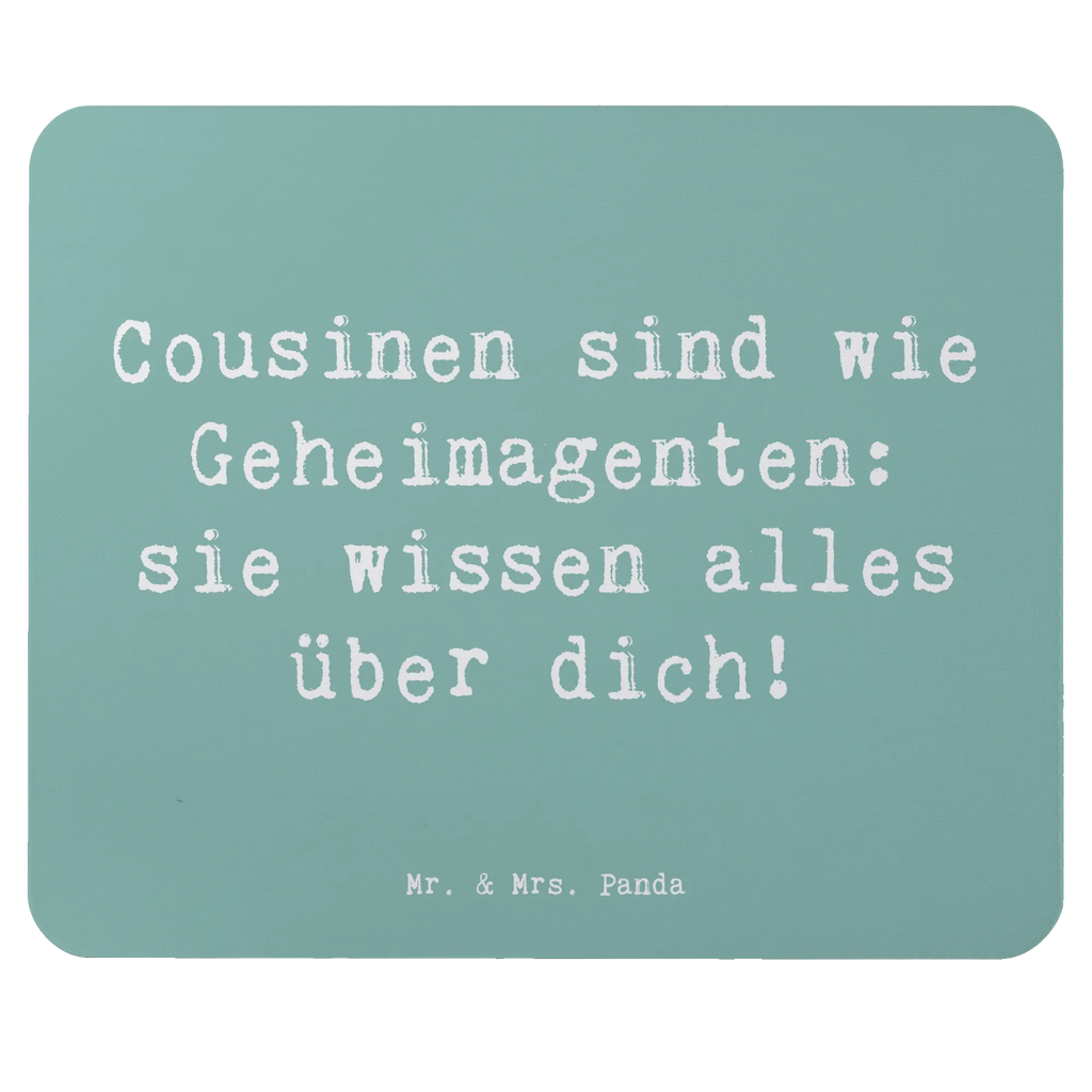 Mouse mat Saying Cousinen sind wie Geheimagenten: sie wissen alles über dich! Mousepad, Computer zubehör, Büroausstattung, PC Zubehör, Arbeitszimmer, Mauspad, Einzigartiges Mauspad, Designer Mauspad, Mausunterlage, Mauspad Büro, Familie, Vatertag, Muttertag, Bruder, Schwester, Mama, Papa, Oma, Opa