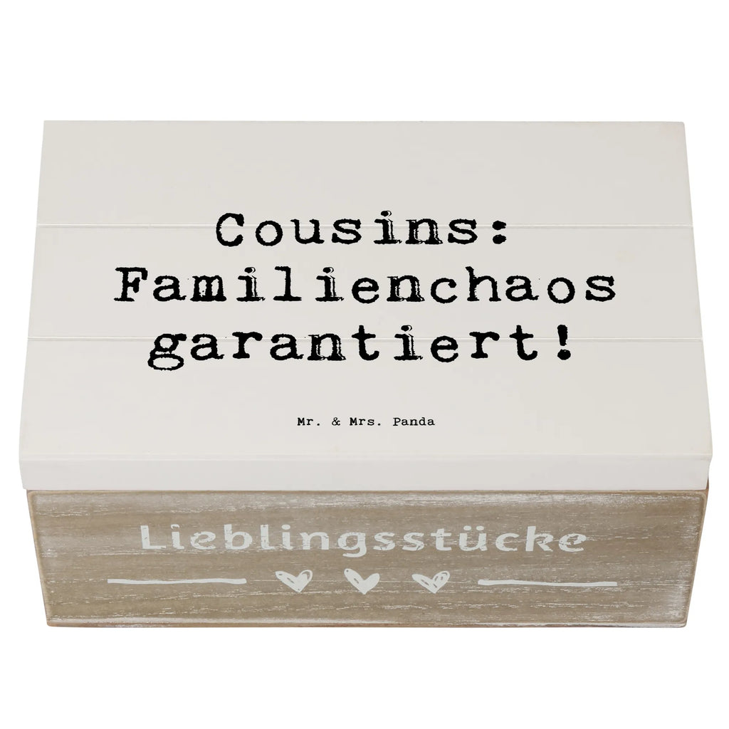 Holzkiste Spruch Cousin Abenteuer XXL, Kiste, Holzkiste, Schatulle, Geschenkdose, Erinnerungskiste, Geschenkbox, Aufbewahrungsbox, Dekokiste, Erinnerungsbox, Truhe, Schatzkiste, Familie, Vatertag, Muttertag, Bruder, Schwester, Mama, Papa, Oma, Opa