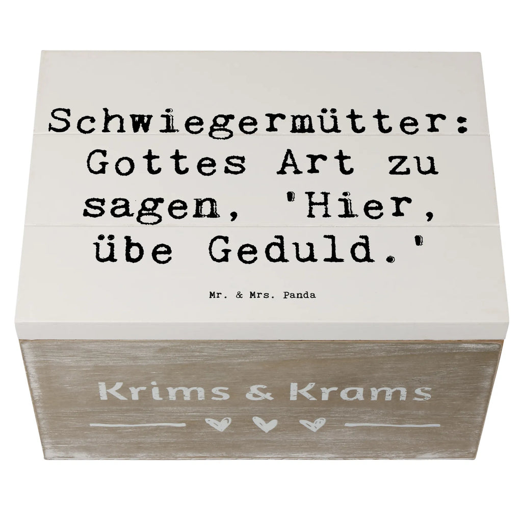 Holzkiste Spruch Schwiegermutter Geduld XXL, Dekokiste, Geschenkbox, Holzkiste, Truhe, Geschenkdose, Aufbewahrungsbox, Schatulle, Schatzkiste, Erinnerungskiste, Erinnerungsbox, Kiste, Familie, Vatertag, Muttertag, Bruder, Schwester, Mama, Papa, Oma, Opa