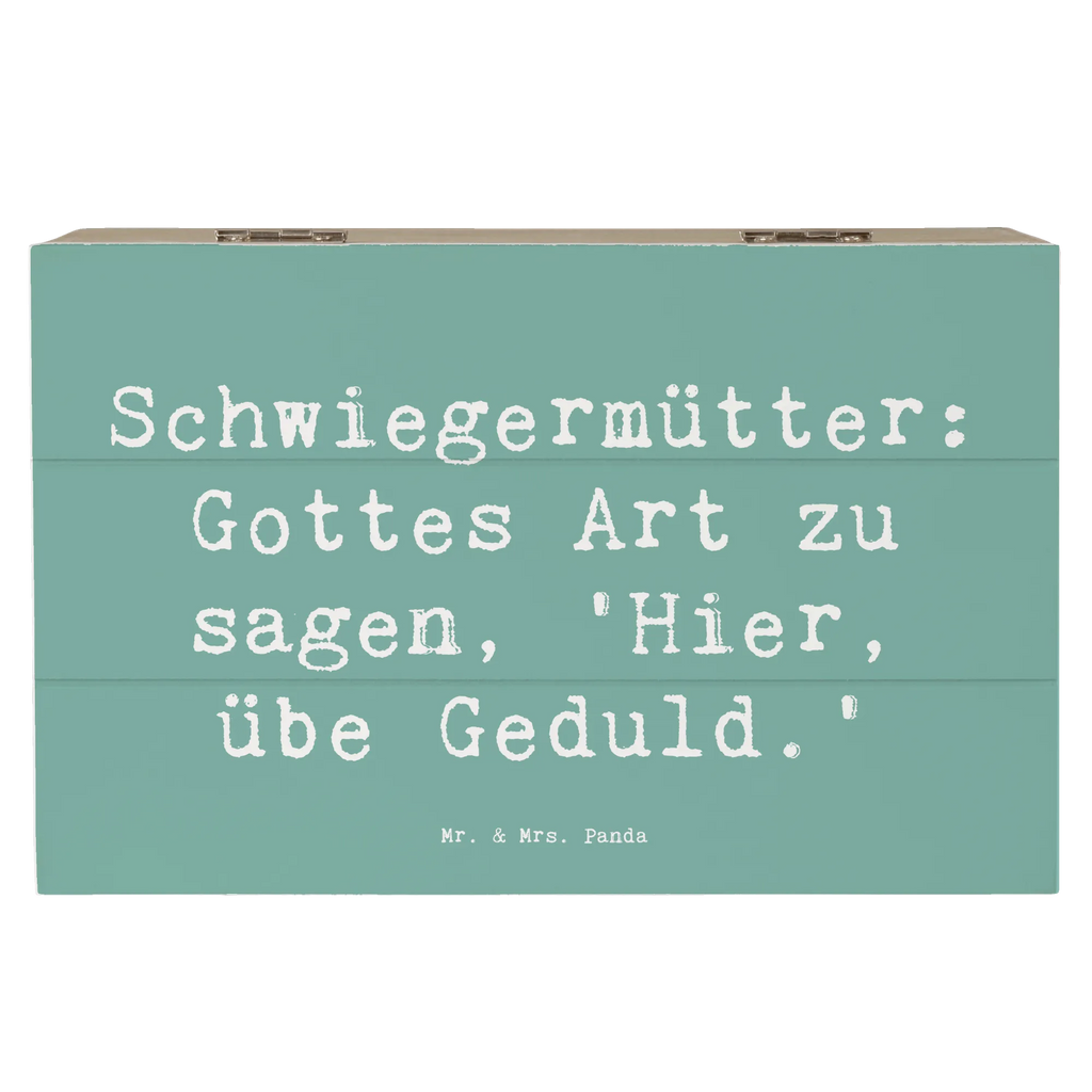 Holzkiste Spruch Schwiegermutter Geduld XXL, Dekokiste, Geschenkbox, Holzkiste, Truhe, Geschenkdose, Aufbewahrungsbox, Schatulle, Schatzkiste, Erinnerungskiste, Erinnerungsbox, Kiste, Familie, Vatertag, Muttertag, Bruder, Schwester, Mama, Papa, Oma, Opa