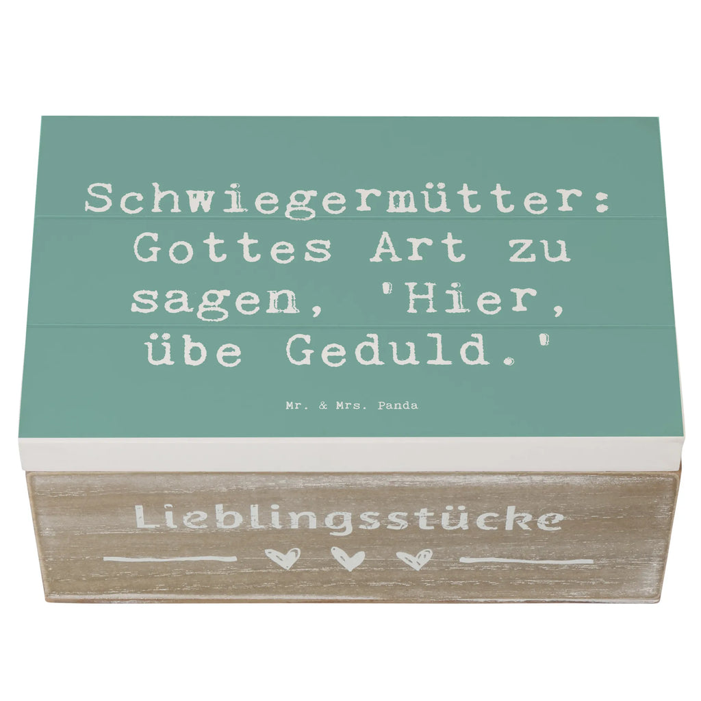 Holzkiste Spruch Schwiegermutter Geduld XXL, Dekokiste, Geschenkbox, Holzkiste, Truhe, Geschenkdose, Aufbewahrungsbox, Schatulle, Schatzkiste, Erinnerungskiste, Erinnerungsbox, Kiste, Familie, Vatertag, Muttertag, Bruder, Schwester, Mama, Papa, Oma, Opa
