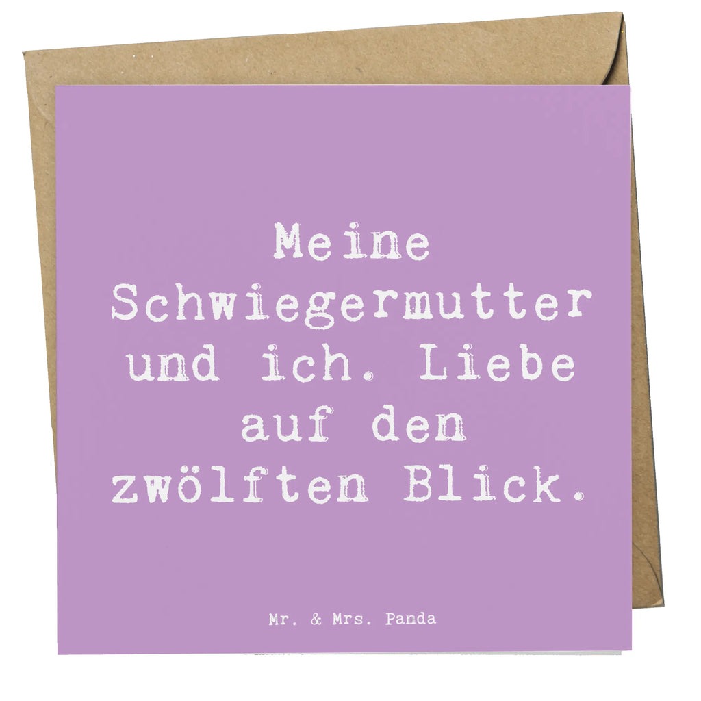 Deluxe Card Saying Meine Schwiegermutter und ich. Liebe auf den zwölften Blick. Karte, Grußkarte, Klappkarte, Hochwertige Grußkarte, Geburtstagskarte, Einladungskarte, Hochwertige Klappkarte, Glückwunschkarte, Hochzeitskarte, Familie, Vatertag, Muttertag, Bruder, Schwester, Mama, Papa, Oma, Opa