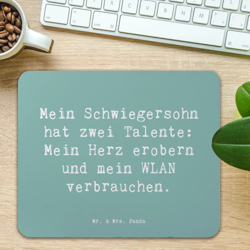 Mauspad Spruch Schwiegersohn Talente Mousepad, Computer zubehör, Büroausstattung, PC Zubehör, Arbeitszimmer, Mauspad, Einzigartiges Mauspad, Designer Mauspad, Mausunterlage, Mauspad Büro, Familie, Vatertag, Muttertag, Bruder, Schwester, Mama, Papa, Oma, Opa