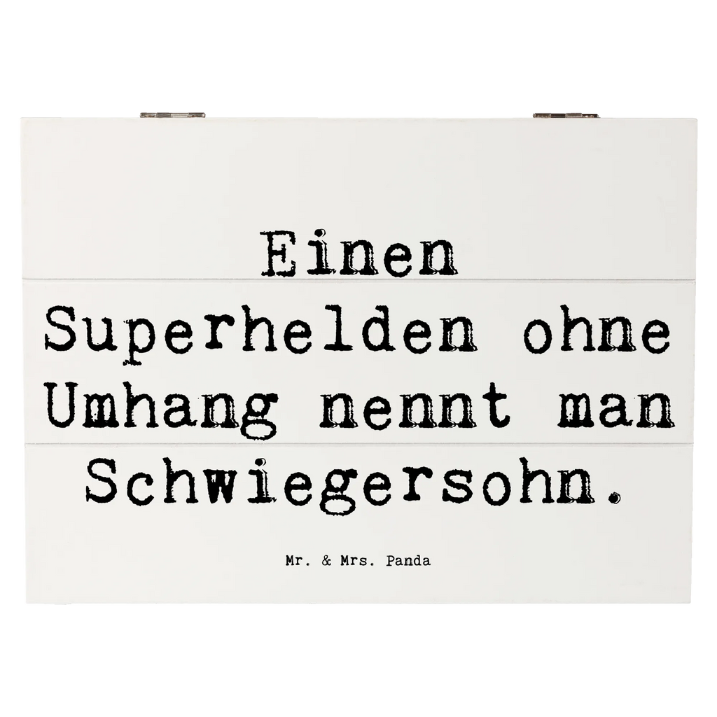 Wooden chest Saying Einen Superhelden ohne Umhang nennt man Schwiegersohn. Schatulle, Aufbewahrungsbox, Truhe, Erinnerungsbox, Schatzkiste, Holzkiste, Dekokiste, Erinnerungskiste, Kiste, XXL, Geschenkbox, Geschenkdose, Familie, Vatertag, Muttertag, Bruder, Schwester, Mama, Papa, Oma, Opa