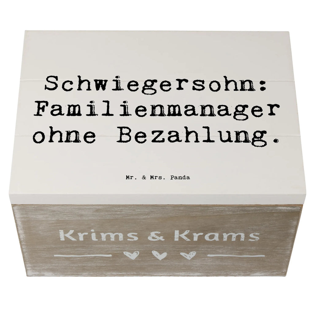 Holzkiste Spruch Schwiegersohn Manager Truhe, Kiste, Dekokiste, Schatulle, Schatzkiste, Geschenkdose, Erinnerungskiste, Geschenkbox, XXL, Aufbewahrungsbox, Erinnerungsbox, Holzkiste, Familie, Vatertag, Muttertag, Bruder, Schwester, Mama, Papa, Oma, Opa