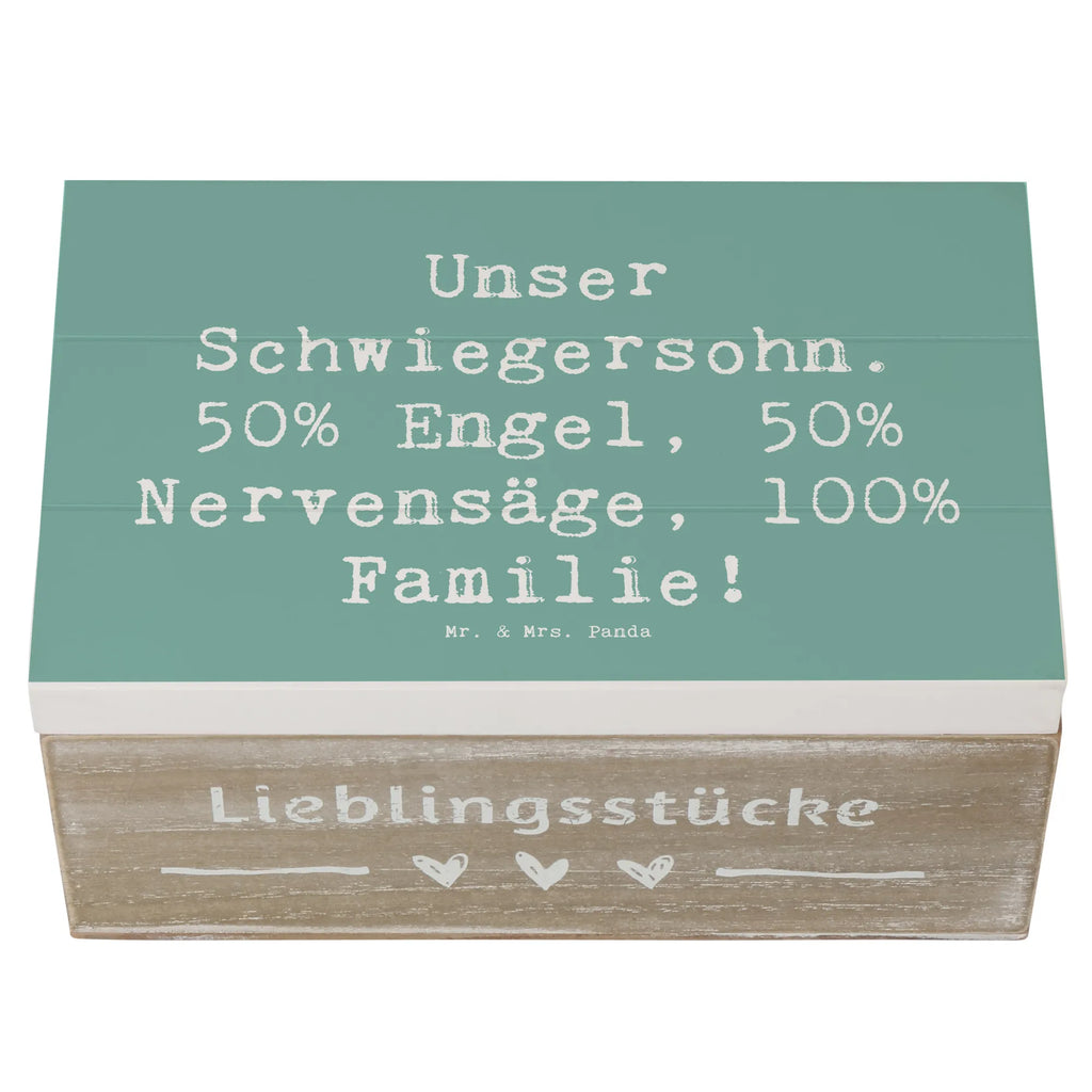 Holzkiste Spruch Unser Schwiegersohn. 50% Engel, 50% Nervensäge, 100% Familie! schmuckkästchen, Kiste, erinnerungsbox hochzeit, Schatzkiste, aufbewahrungskiste, Erinnerungskiste, Dekokiste, aufbewahrungsbox aus holz, Aufbewahrungsbox, Holzkiste, holztruhe, holzboxen, erinnerungsbox baby, Erinnerungsbox, holzbox mit deckel, dekorative holzkiste, Truhe, Geschenkbox, holz aufbewahrungsbox, aufbewahrungsbox holz, box aus holz, Schatulle, holzbox, ordnungsbox, deko box, holzkiste mit deckel, holzkisten, Familie, Mama, Schwester, Opa, Bruder, Vatertag, Papa, Muttertag, Oma