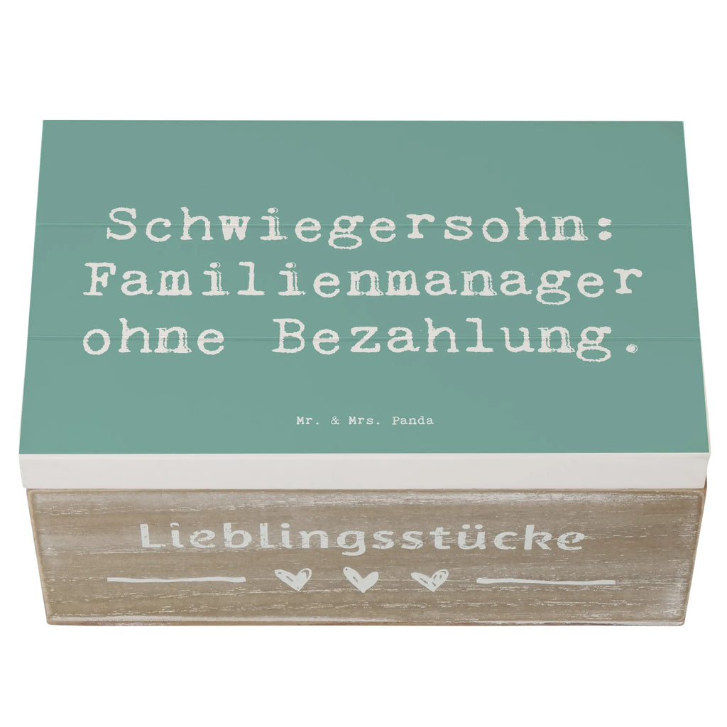 Holzkiste Spruch Schwiegersohn Manager Truhe, Kiste, Dekokiste, Schatulle, Schatzkiste, Geschenkdose, Erinnerungskiste, Geschenkbox, XXL, Aufbewahrungsbox, Erinnerungsbox, Holzkiste, Familie, Vatertag, Muttertag, Bruder, Schwester, Mama, Papa, Oma, Opa