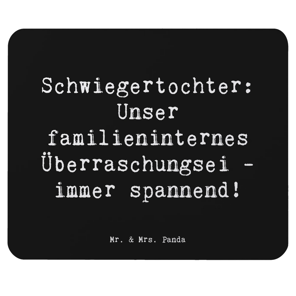 Mouse mat Saying Schwiegertochter: Unser familieninternes Überraschungsei - immer spannend! Büroausstattung, PC Zubehör, Mauspad, Einzigartiges Mauspad, Mousepad, Mausunterlage, Designer Mauspad, Arbeitszimmer, Mauspad Büro, Computer zubehör, Familie, Vatertag, Muttertag, Bruder, Schwester, Mama, Papa, Oma, Opa
