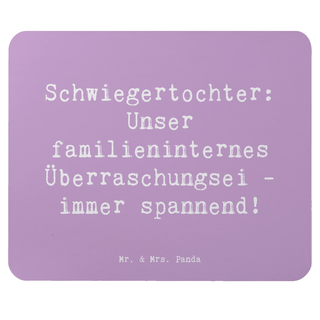 Mouse mat Saying Schwiegertochter: Unser familieninternes Überraschungsei - immer spannend! Büroausstattung, PC Zubehör, Mauspad, Einzigartiges Mauspad, Mousepad, Mausunterlage, Designer Mauspad, Arbeitszimmer, Mauspad Büro, Computer zubehör, Familie, Vatertag, Muttertag, Bruder, Schwester, Mama, Papa, Oma, Opa