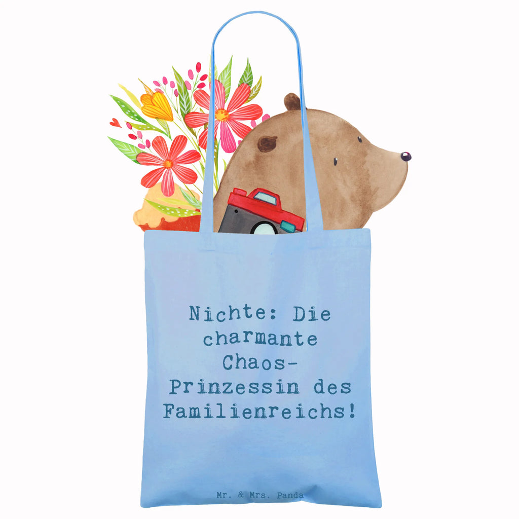 Tragetasche Spruch Nichte Chaos-Prinzessin Beuteltasche, Beutel, Einkaufstasche, Jutebeutel, Stoffbeutel, Tasche, Shopper, Umhängetasche, Strandtasche, Schultertasche, Stofftasche, Tragetasche, Badetasche, Jutetasche, Einkaufstüte, Laptoptasche, Familie, Vatertag, Muttertag, Bruder, Schwester, Mama, Papa, Oma, Opa