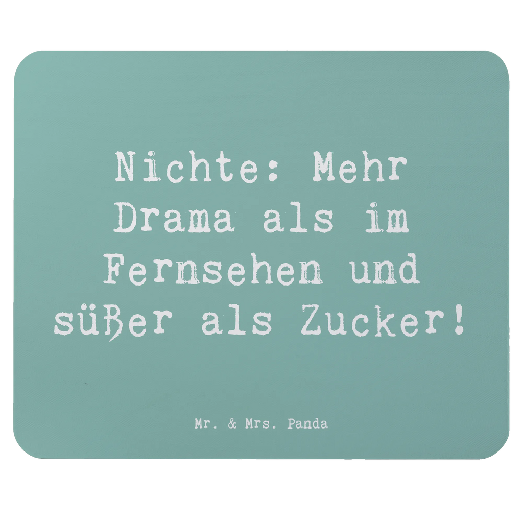 Mouse mat Saying Nichte: Mehr Drama als im Fernsehen und süßer als Zucker! Mousepad, Computer zubehör, Büroausstattung, PC Zubehör, Arbeitszimmer, Mauspad, Einzigartiges Mauspad, Designer Mauspad, Mausunterlage, Mauspad Büro, Familie, Vatertag, Muttertag, Bruder, Schwester, Mama, Papa, Oma, Opa