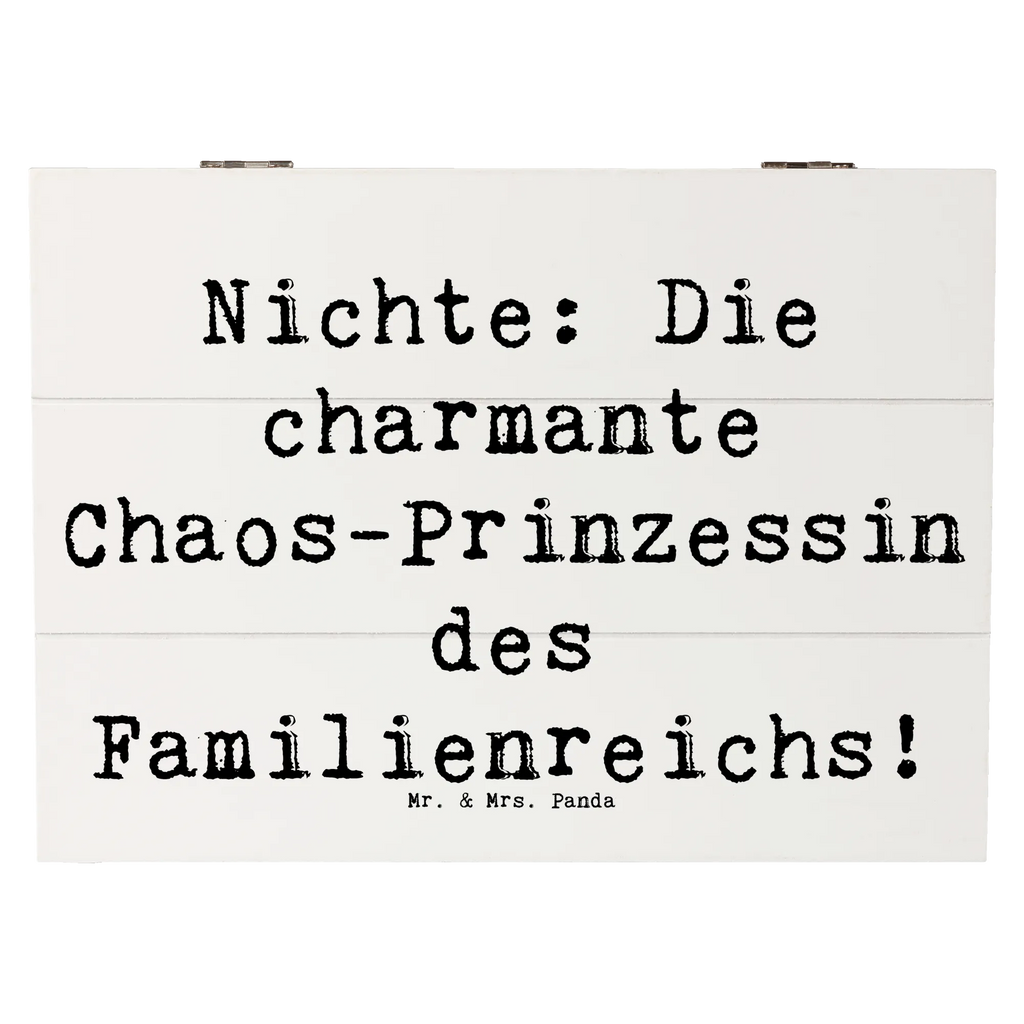 Wooden chest Saying Nichte: Die charmante Chaos-Prinzessin des Familienreichs! Geschenkdose, Dekokiste, Holzkiste, Geschenkbox, Aufbewahrungsbox, Kiste, Truhe, Erinnerungsbox, Erinnerungskiste, XXL, Schatzkiste, Schatulle, Familie, Vatertag, Muttertag, Bruder, Schwester, Mama, Papa, Oma, Opa