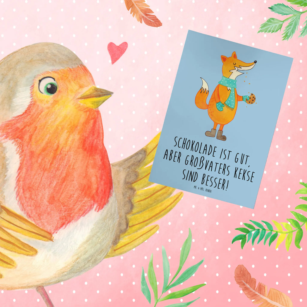 Greetings card Schokolade ist gut, aber Großvaters Kekse sind besser! Klappkarte, Geburtstagskarte, Karte, Grußkarte, Glückwunschkarte, Ansichtskarten, Hochzeitskarte, Einladungskarte, Familie, Vatertag, Muttertag, Bruder, Schwester, Mama, Papa, Oma, Opa