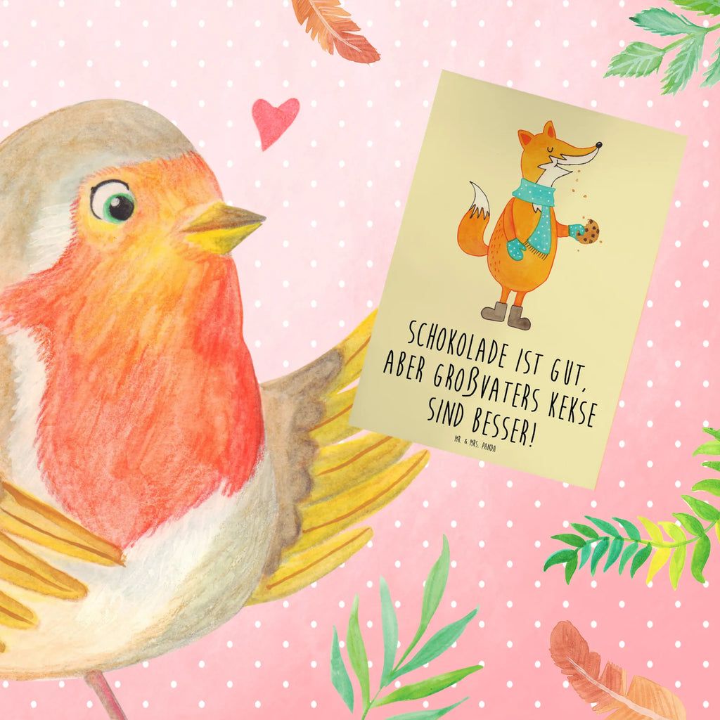 Greetings card Schokolade ist gut, aber Großvaters Kekse sind besser! Klappkarte, Geburtstagskarte, Karte, Grußkarte, Glückwunschkarte, Ansichtskarten, Hochzeitskarte, Einladungskarte, Familie, Vatertag, Muttertag, Bruder, Schwester, Mama, Papa, Oma, Opa