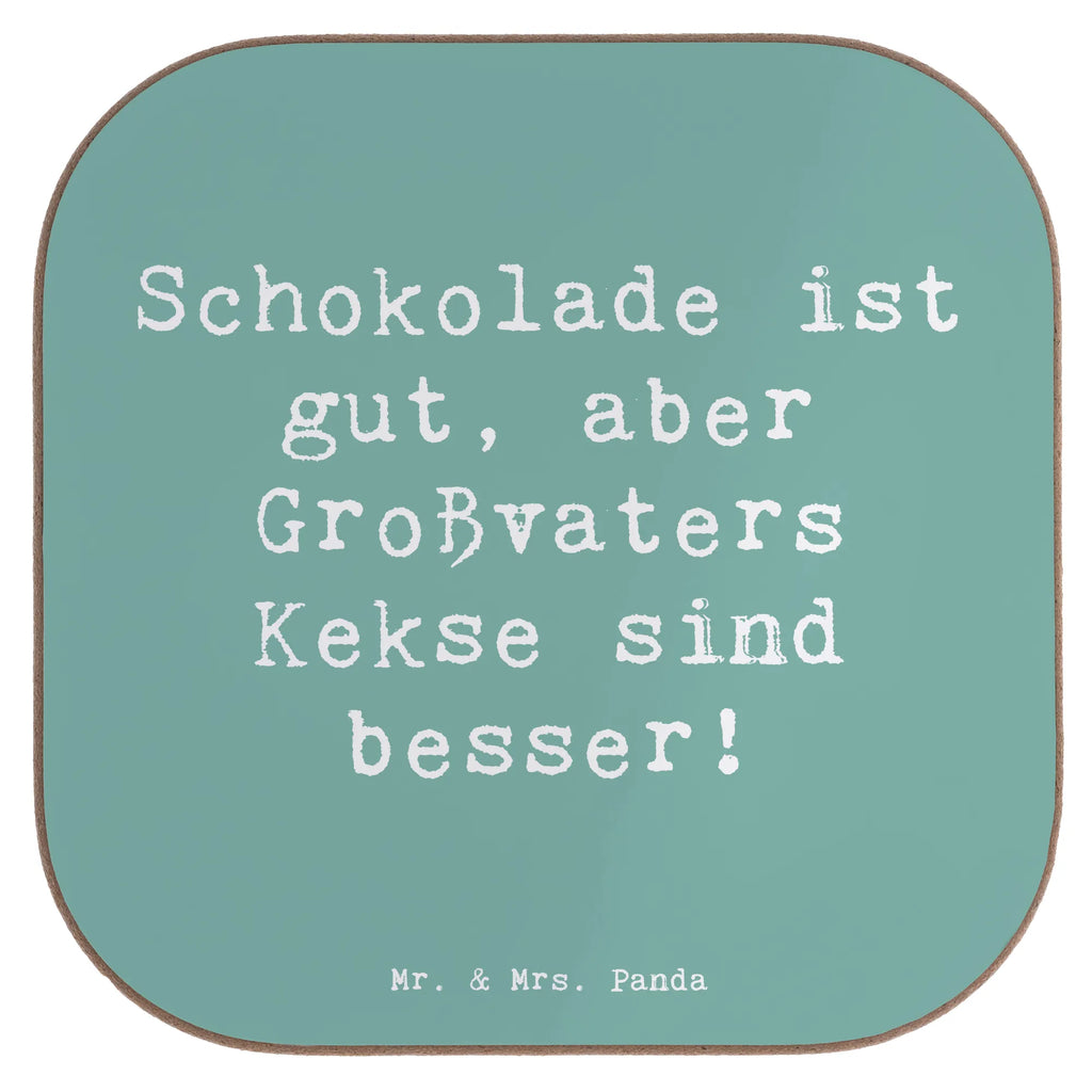 Square coaster Saying Schokolade ist gut, aber Großvaters Kekse sind besser! Untersetzer, Bierdeckel, Glasuntersetzer, Untersetzer Gläser, Getränkeuntersetzer, Untersetzer aus Holz, Untersetzer für Gläser, Korkuntersetzer, Untersetzer Holz, Holzuntersetzer, Tassen Untersetzer, Untersetzer Design, Familie, Vatertag, Muttertag, Bruder, Schwester, Mama, Papa, Oma, Opa