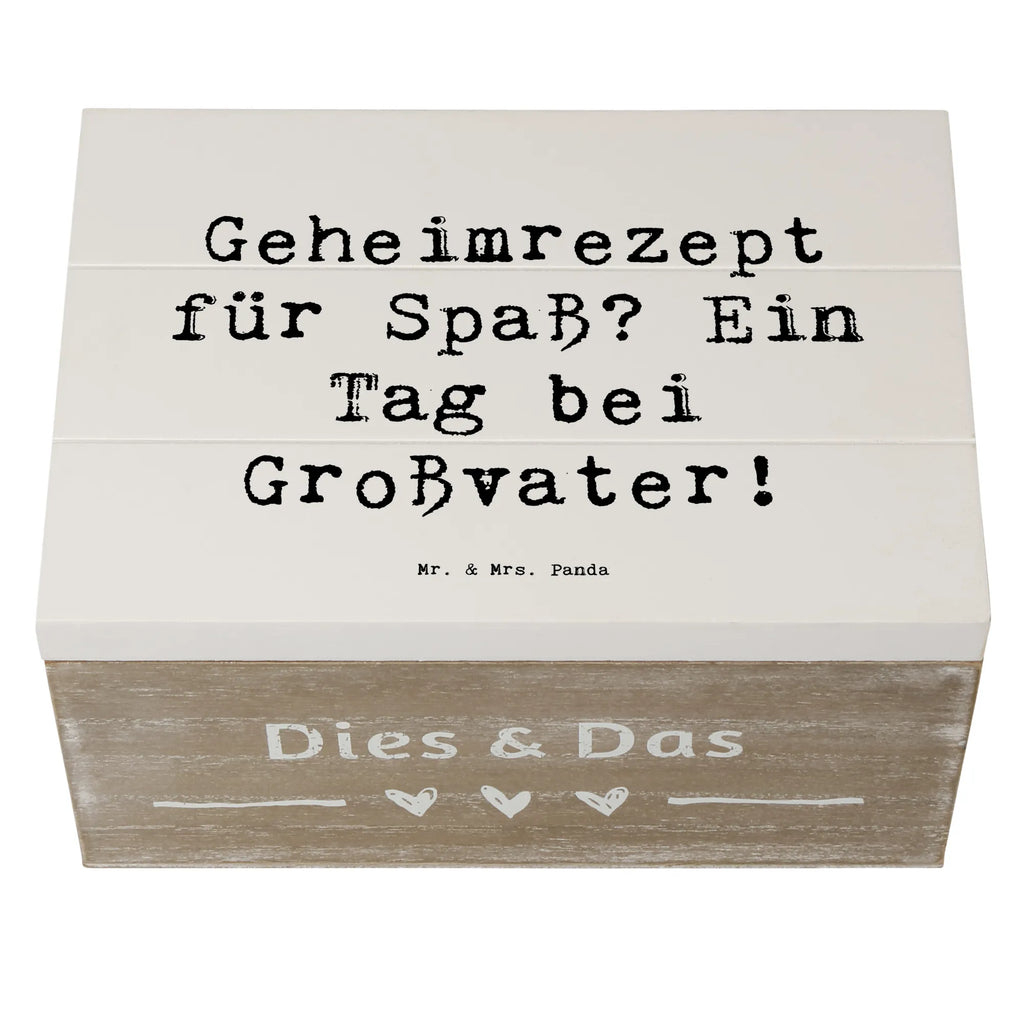 Holzkiste Spruch Tag bei Großvater Erinnerungsbox, Dekokiste, Truhe, Erinnerungskiste, XXL, Geschenkdose, Holzkiste, Aufbewahrungsbox, Geschenkbox, Schatulle, Kiste, Schatzkiste, Familie, Vatertag, Muttertag, Bruder, Schwester, Mama, Papa, Oma, Opa
