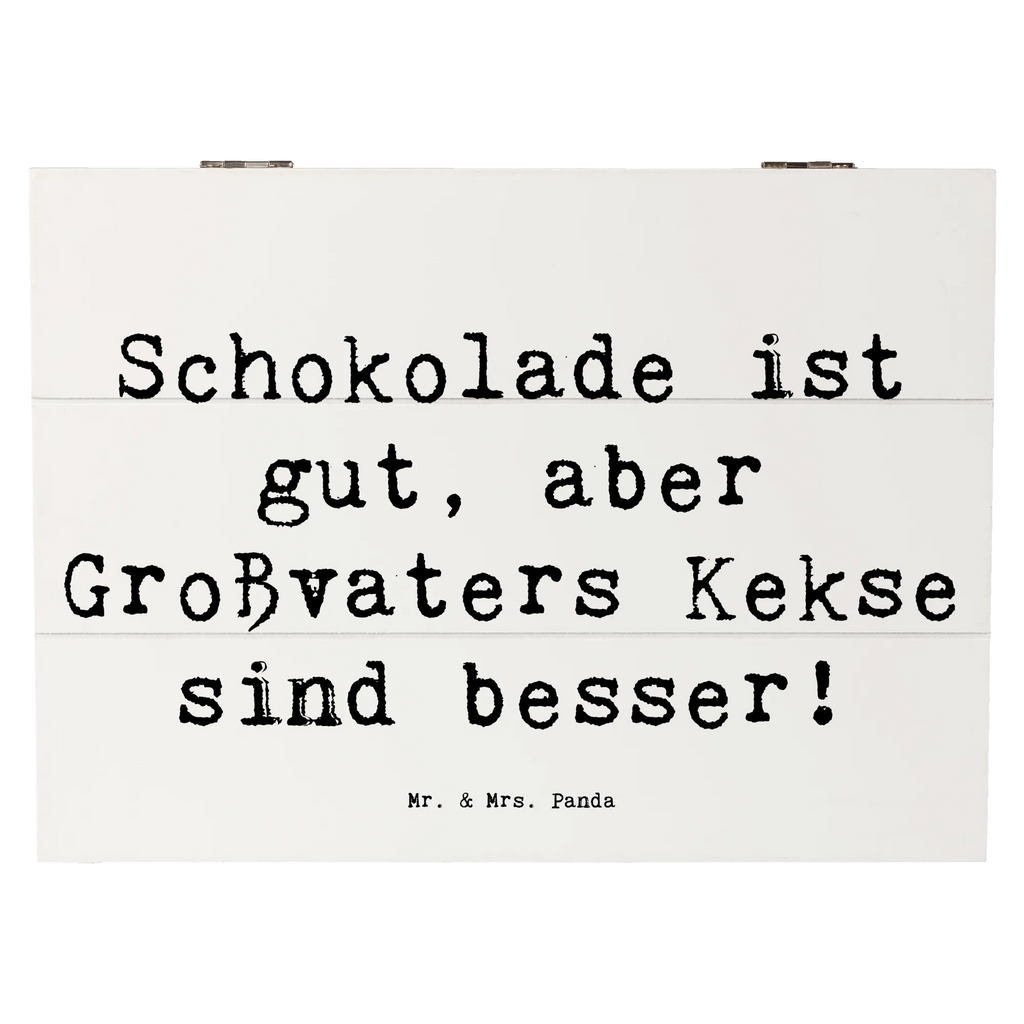 Wooden chest Saying Schokolade ist gut, aber Großvaters Kekse sind besser! Schatzkiste, Kiste, Erinnerungsbox, Truhe, Holzkiste, Schatulle, Geschenkdose, Dekokiste, Erinnerungskiste, XXL, Geschenkbox, Aufbewahrungsbox, Familie, Vatertag, Muttertag, Bruder, Schwester, Mama, Papa, Oma, Opa