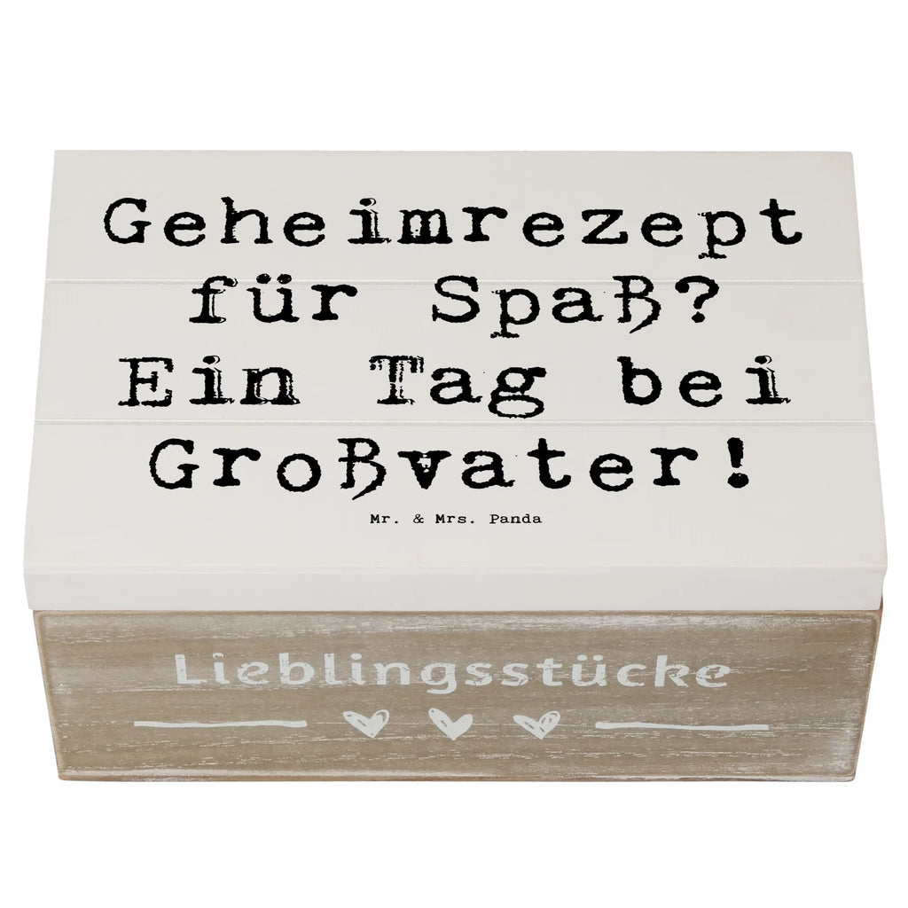 Holzkiste Spruch Tag bei Großvater Erinnerungsbox, Dekokiste, Truhe, Erinnerungskiste, XXL, Geschenkdose, Holzkiste, Aufbewahrungsbox, Geschenkbox, Schatulle, Kiste, Schatzkiste, Familie, Vatertag, Muttertag, Bruder, Schwester, Mama, Papa, Oma, Opa