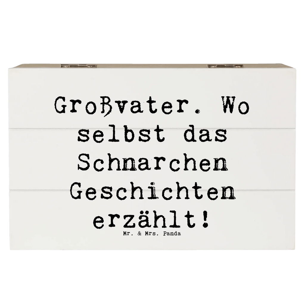 Wooden chest Saying Großvater. Wo selbst das Schnarchen Geschichten erzählt! Schatulle, Holzkiste, Aufbewahrungsbox, Geschenkbox, Schatzkiste, Kiste, Erinnerungsbox, Geschenkdose, XXL, Dekokiste, Erinnerungskiste, Truhe, Familie, Vatertag, Muttertag, Bruder, Schwester, Mama, Papa, Oma, Opa